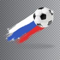 Vector 3d football isolated ball on transparent background.