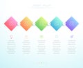 Vector 3d Gradient 5 Step Infographic Template Royalty Free Stock Photo