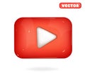 Vector 3d icons in a minimalistic style for the interface of applications and web pages. Ui design. Player concept button Royalty Free Stock Photo