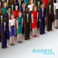 Vector 3d isometric illustration of business or politics community. Royalty Free Stock Photo