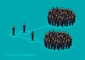 Vector 3d isometric illustration of a corporate hierarchy structure. leadership concept. management and staff organization Royalty Free Stock Photo