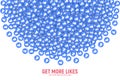 Facebook Vector 3D Like Icons Abstract Background