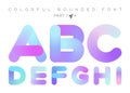 Vector 3D Liquid Paint Letters. Colorful Neon Rounded Font.