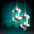 Vector 3D Muslim Oil Lamp.