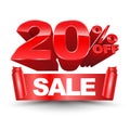 Vector 3d 20 percent off red