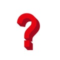 Vector 3d question mark icon Royalty Free Stock Photo