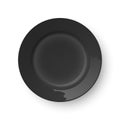 Vector 3d Realistic Black Empty Porcelain, Ceramic Plate Icon Closeup Isolated. Design Template for Mockup. Stock Vector Royalty Free Stock Photo