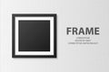 Vector 3d Realistic Blank Square 4 Black Wooden Simple Modern Frame on White Textured Wall Background. It Can Be Used Royalty Free Stock Photo