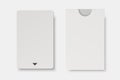 Vector 3d Realistic Blank White Guest Room Standard Plastic Keycard and Paper Case, Cover, Wallet Isolated. Design