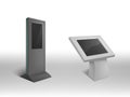 Vector 3d realistic digital informational kiosks, stands