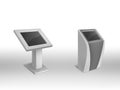 Vector 3d realistic digital informational kiosks, stands