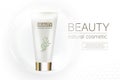 Vector 3d realistic empty plastic tube. Deep pore cleansing mask, hand cream, body gel, tonic. Cosmetic product for face