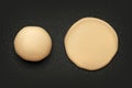 Vector 3d Realistic Fresh Raw Bread or Pizza Dough Pastry Ball Isolated. Mixing Dough with Flour. Template for Baking