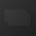 Vector 3d Realistic Horizontal Black Guest Room, Plastic Hotel Apartment Keycard, ID Card, Sale, Credit Card Design