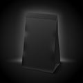 Vector 3d realistic luxury dark paper pack