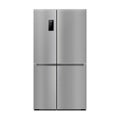 Vector 3d realistic mock up with gray two-chambered refrigerator isolated on white background. Modern smart appliance in kitchen Royalty Free Stock Photo