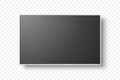 Vector 3d Realistic Modern TV Screen. Minimalistic Stylish Lcd Panel, Led TV Frame. Large Computer Monitor Display Royalty Free Stock Photo