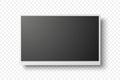 Vector 3d Realistic Modern TV Screen. Minimalistic Stylish Lcd Panel, Led TV Frame. Large Computer Monitor Display Royalty Free Stock Photo