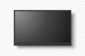 Vector 3d Realistic Modern TV Screen. Minimalistic Stylish Lcd Panel, Led TV Frame. Large Computer Monitor Display Royalty Free Stock Photo