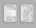 Vector 3d realistic plastic container for food Royalty Free Stock Photo