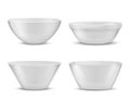 Vector 3d realistic porcelain tableware, glass dishes