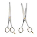 Vector 3d realistic scissors for hairdresser, barbershop