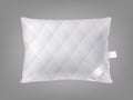 Vector 3d realistic square pillow. Template, mockup