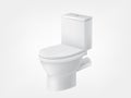 Vector 3d realistic toilet bowl lid white mockup Royalty Free Stock Photo