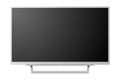 Vector 3d Realistic White Blank TV Screenon Stand. Modern LCD LED Panel Set Closeup Isolated on White Background. Design Royalty Free Stock Photo