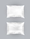 Vector 3d realistic white pillows. Template, mockup