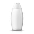 Vector 3d realistic white plastic shampoo bottle Royalty Free Stock Photo