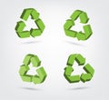 Vector of 3d recycling symbol Collection