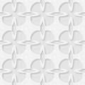 Vector 3d seamless flower abstract pattern Royalty Free Stock Photo