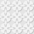 Vector 3d seamless flower abstract pattern Royalty Free Stock Photo