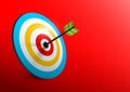 Vector 3d Target - Bullseye with Arrow