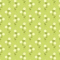 Vector daisies field seamless pattern