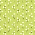 Vector daisies field seamless pattern Royalty Free Stock Photo