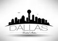 Vector Dallas City Skyline Design