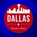 Vector Dallas City Skyline Design