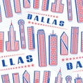 Vector Dallas Seamless Pattern