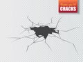 Vector damage ground abstract background. Earth cracks