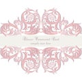 Vector Damask Baroque Ornamental Card