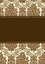 Vector damask frame Royalty Free Stock Photo
