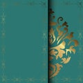 Vector damask frame. Easy to scale and edit. Invitation card Royalty Free Stock Photo