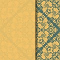 Vector damask frame Royalty Free Stock Photo