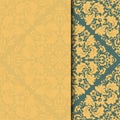 Vector damask frame Royalty Free Stock Photo