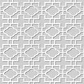 Vector damask seamless 3D paper art pattern background 356 Round Cross Rectangle