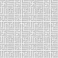 Vector damask seamless 3D paper art pattern background 339 Spiral Rectangle Cross