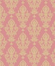 Vector damask seamless pattern background. Classical luxury old fashioned damask ornament, royal victorian seamless texture for Royalty Free Stock Photo