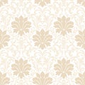 Vector damask seamless pattern background. Classical luxury old fashioned damask ornament, royal victorian seamless Royalty Free Stock Photo